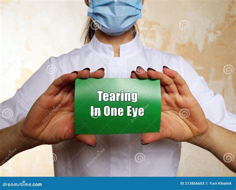 tearing   eye sign   page stock image image  spots analysis