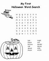 Halloween Word Search Printable Crossword Kids Easy Pages Coloring Puzzles Wordsearch Activities Resources Esl Inglês Crosswords Searches Year Puzzle Worksheets sketch template