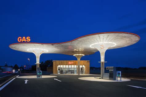 future   gas station archdaily