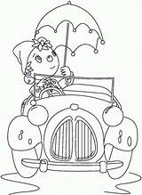 Car Umbrella Noddy Coloring Pages Doghousemusic Driving Too Using sketch template