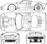 Gt40 Mans Mkii Blueprints Blueprint Mk2 Carrera Carblueprints Shelby Plano Automotorpad Lozon sketch template