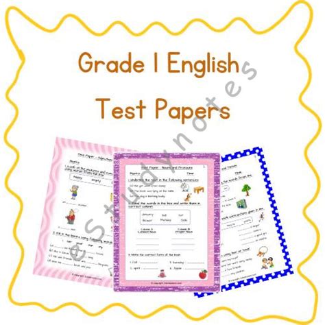 grade  test papers english hindi  maths estudynotes