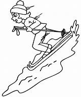 Skiing Coloring Pages Skier Downhill Ski Girl Print Winter Printactivities Kids Printable Colouring Apres Party Sheets Appear Printables Printed Navigation sketch template