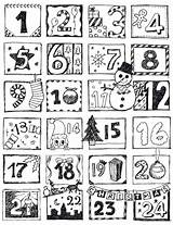 Calendar Advent Coloring Pages Popular sketch template