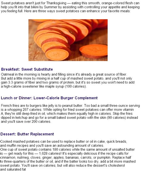 Sweet Potato For Weight Loss ~ Better In