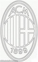 Milan Ac Coloring Emblem Logo sketch template