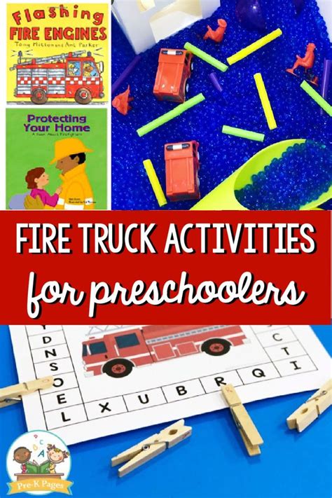 fire truck activities  preschoolers pre  pages   fire