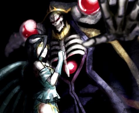 overlord anime albedo overlord ainz ooal gown hd wallpaper