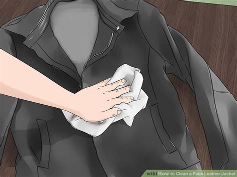 ways  clean  faux leather jacket wikihow