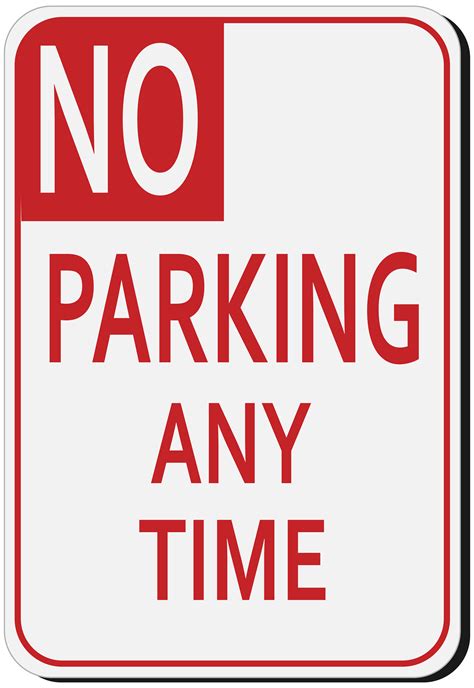 parking sign word template