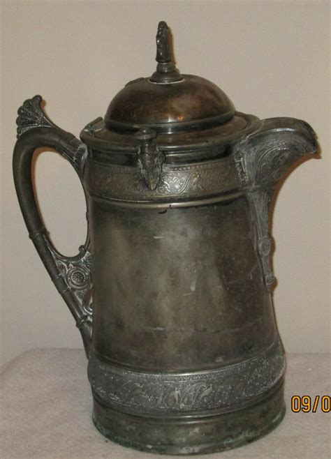 reed and barton silver plated water pitcher coffee server