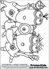Coloring Minion Purple Pages Getcolorings Para Print sketch template