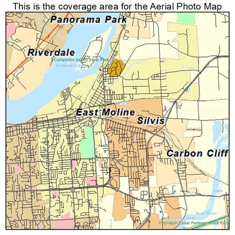 aerial photography map  east moline il illinois