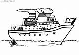 Crucero Barco Colorear sketch template