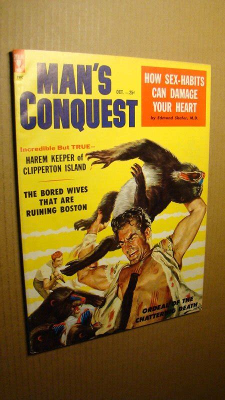 Mens Adventure Mans Conquest Nice 1958 Pulp Sex Girl Bored Wives