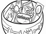 Coloring Chocolate Pages Candy Halloween Printable Clipart Library Sheets Popular sketch template