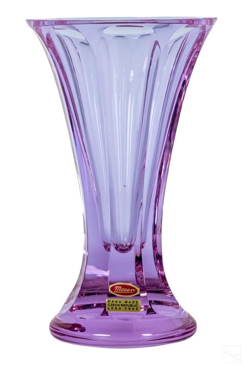 Sold Price Moser Bohemian Art Glass Ribbed Alexandrite Vase July 3