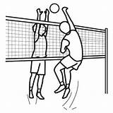 Volleyball Voleibal sketch template
