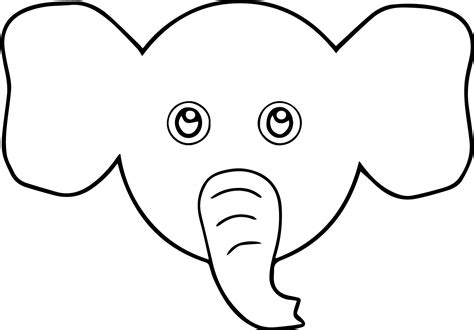 elephant face cartoon coloring page wecoloringpagecom