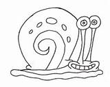 Spongebob Gary Snail Plankton Squarepants Coloringhome Krabs Schneckenhaus sketch template