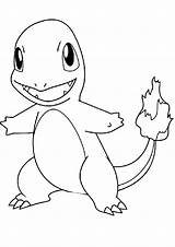 Pokemon Coloring Pages Charmander Fire Type Color Craft sketch template