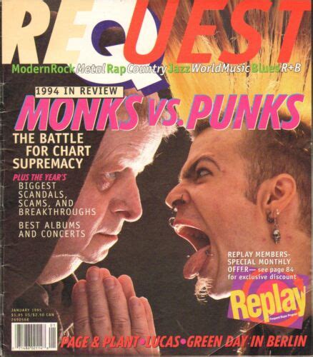 jan 1995 request music magazine monks vs punks green day ebay