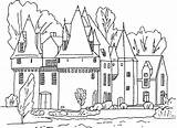 Castle Coloring Pages Getcoloringpages Printable Princess sketch template