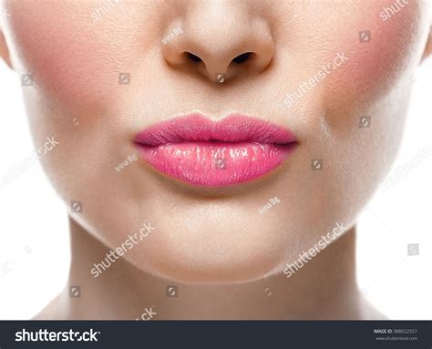 woman lips nose kiss stock photo  shutterstock