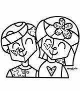 Romero Britto Coloring Pages Arte Getcolorings Getdrawings Car Pop Tuning Country Couple Color Printable Colorings sketch template