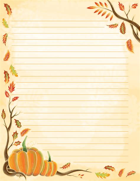 watercolor fall stationery  printable stationery  writing