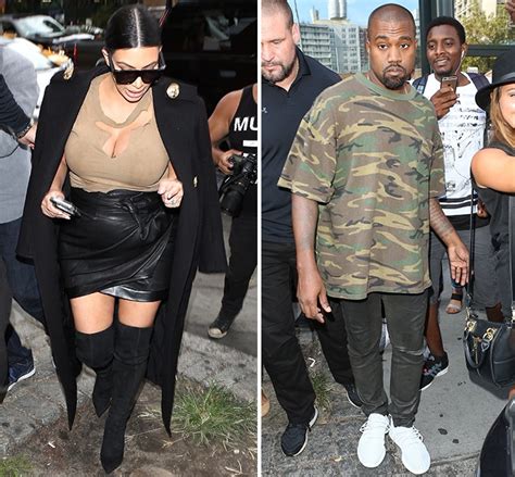 Kim Kardashian And Kanye West Brave The Craziness At New York Fashion