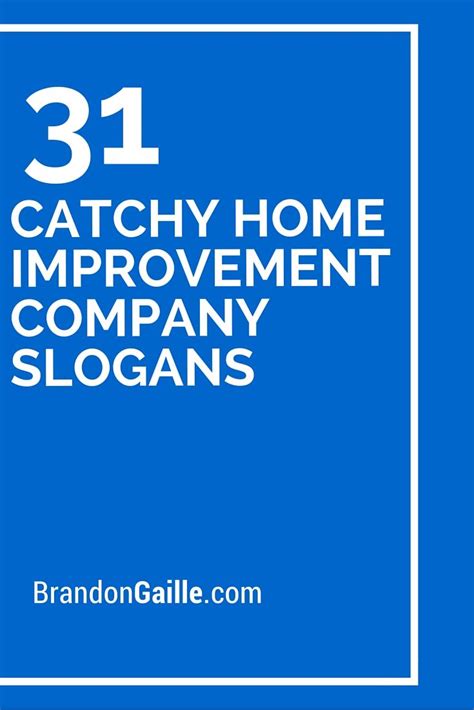 75 Catchy Home Improvement Company Slogans Home