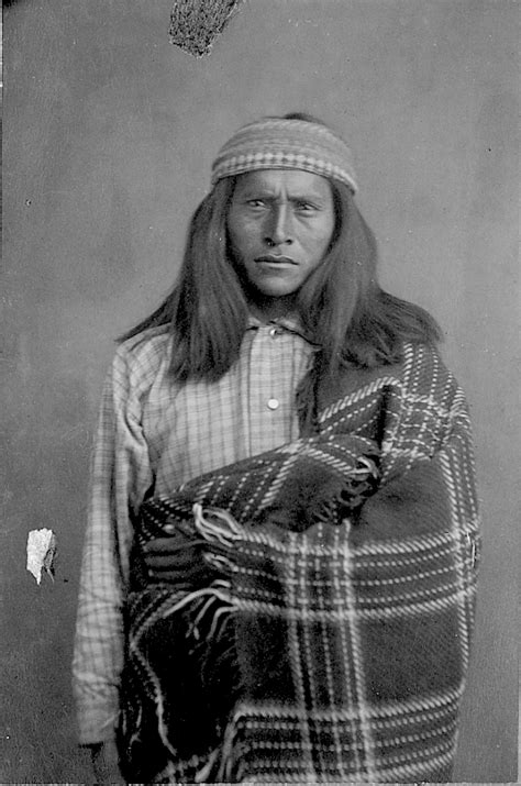 Smoke Eyes And Water — Apache Man Wearing Blanket And Headband Randall