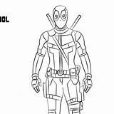 Deadpool Super sketch template
