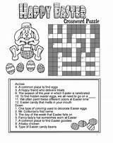 Easter Crossword Printable Puzzles Easy Kids Puzzle Pages Search Happy Coloring Yahoo sketch template