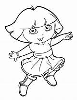 Dora Coloring Pages Printables Explorer Dress Kids Doratheexplorertvshow sketch template