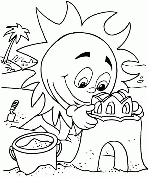summer coloring page  preschoolers coloring home