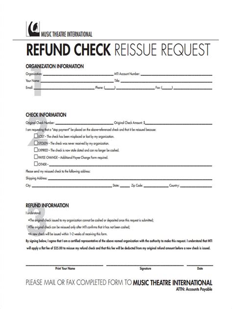 refund request forms   ms word excel