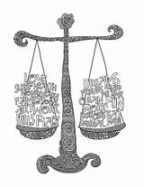 Justice Balancing Scales sketch template