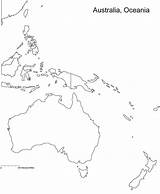 Oceania Continents sketch template