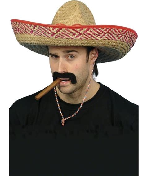 Sombrero Straw Hat Mexican Bandit Fiesta Spanish Mens Fancy Dress