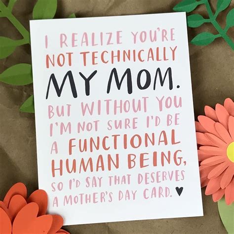 not technically my mom mother s day card in 2020 birthday cards for