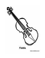 Fiddle Coloring Pages Instrument Colormegood Music sketch template