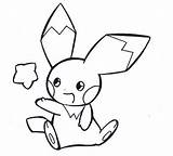 Pichu Star Coloring Playing Color Luna Size Getdrawings Drawing sketch template