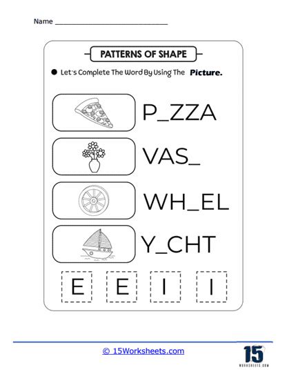 patterns  letters worksheets  worksheetscom