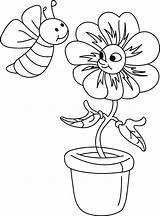 Bee Colouring Bees Bumblebee Coloringsky Colornimbus sketch template