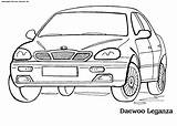 Daewoo Transport Coloring Cars Pages Civic Ferrari Honda Opel sketch template
