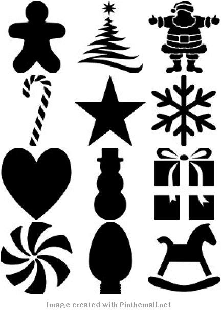 christmas stencils shapes  patterns christmas stencils