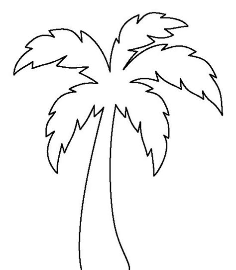 printable palm leaf outline palm branch coloring page coloring home