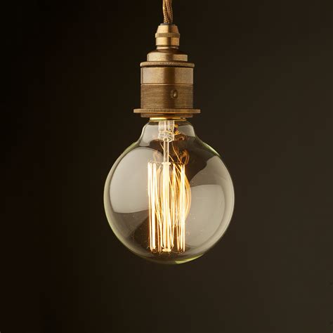 edison style light bulb  brass fitting